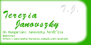 terezia janovszky business card